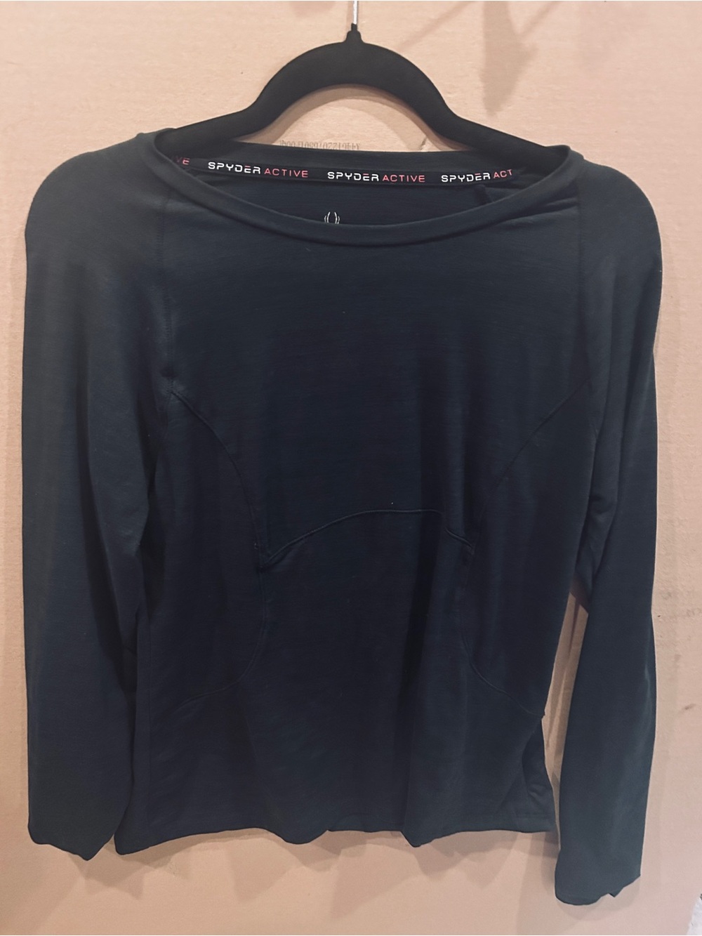 Spyder Active Women's‎ Black Long Sleeve Crew Neck Top